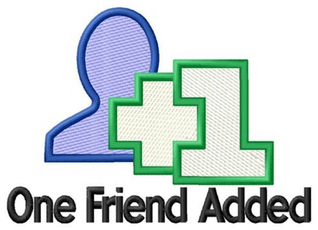 Picture of One Friend Added Machine Embroidery Design