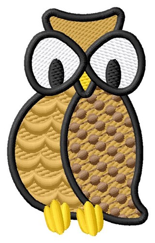 Big Eye Owl Machine Embroidery Design