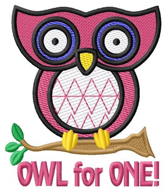 Picture of Owl For One Machine Embroidery Design