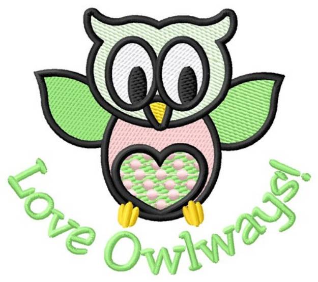 Picture of Love Owlways Machine Embroidery Design