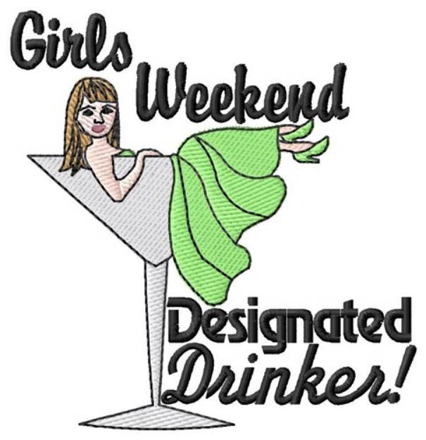 Picture of Designated Drinker Machine Embroidery Design