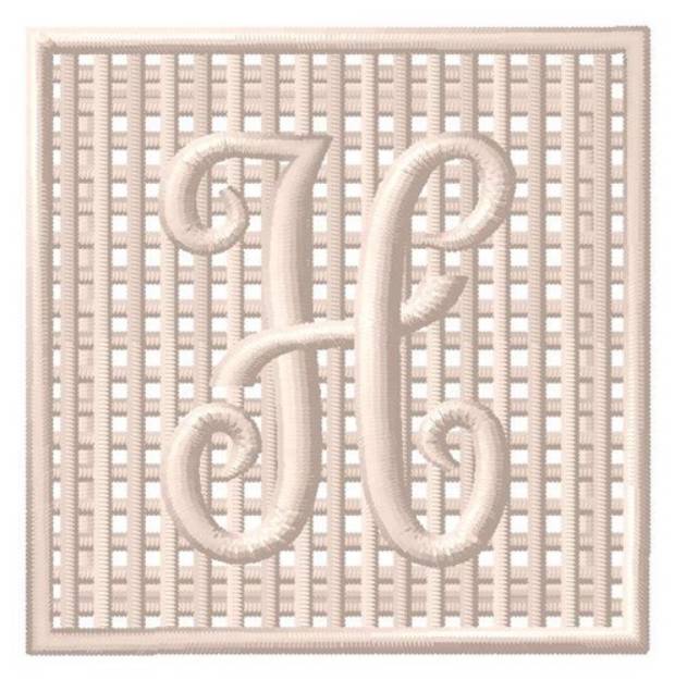 Picture of Filet Crochet H Machine Embroidery Design