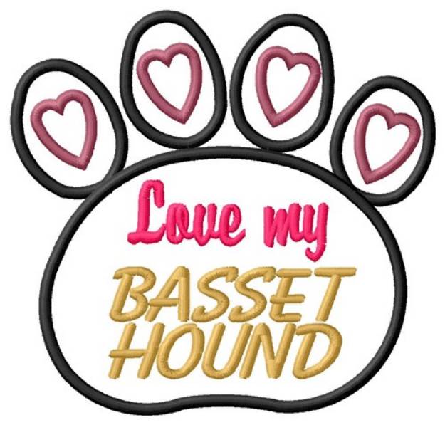 Picture of Basset Hound Machine Embroidery Design