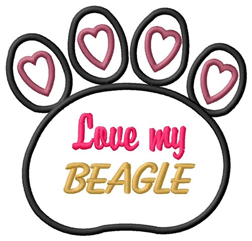 Beagle Machine Embroidery Design