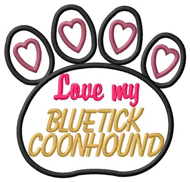 Picture of Bluetick Coonhound Machine Embroidery Design