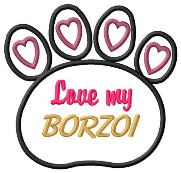 Picture of Borzoi Machine Embroidery Design