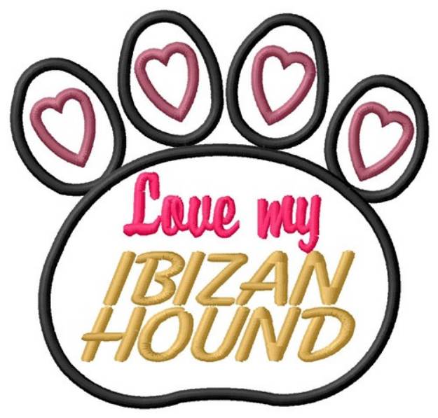 Picture of Ibizan Hound Machine Embroidery Design