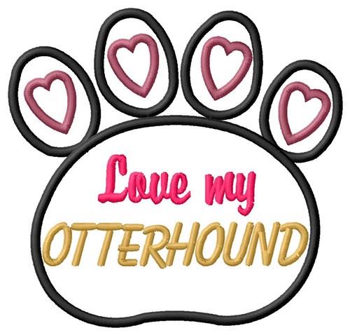 Otterhound Machine Embroidery Design