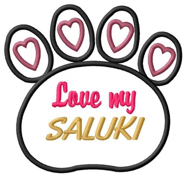 Picture of Saluki Machine Embroidery Design