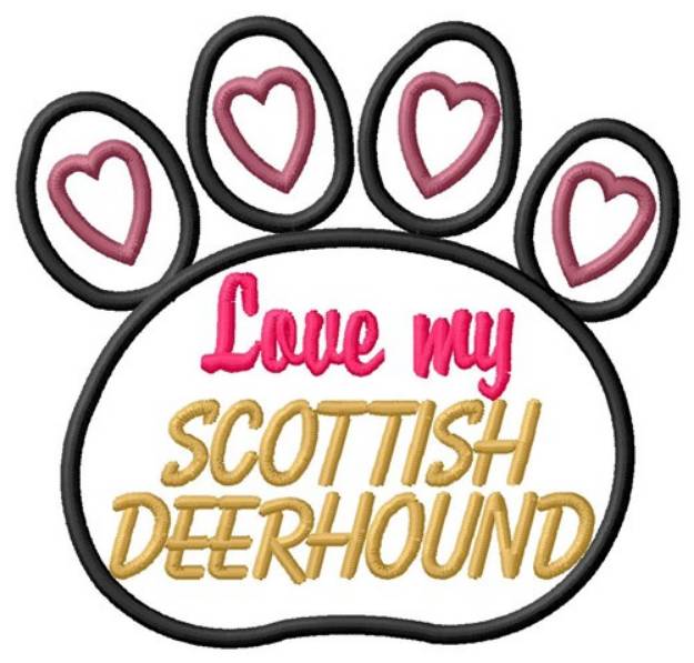 Picture of Scottish Deerhound Machine Embroidery Design