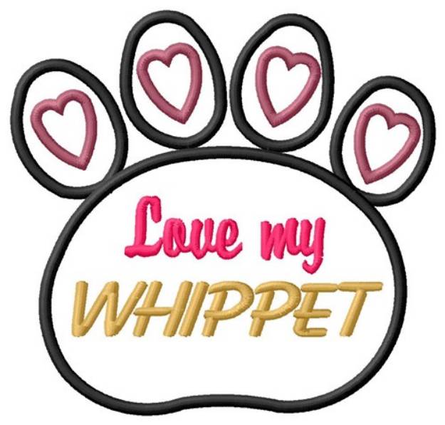 Picture of Whippet Machine Embroidery Design