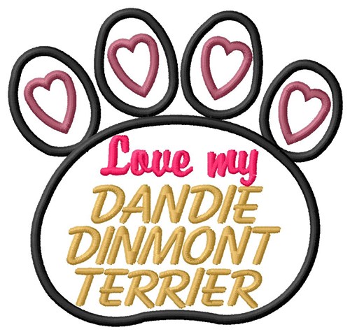 Dandie Dinmont Terrier Machine Embroidery Design