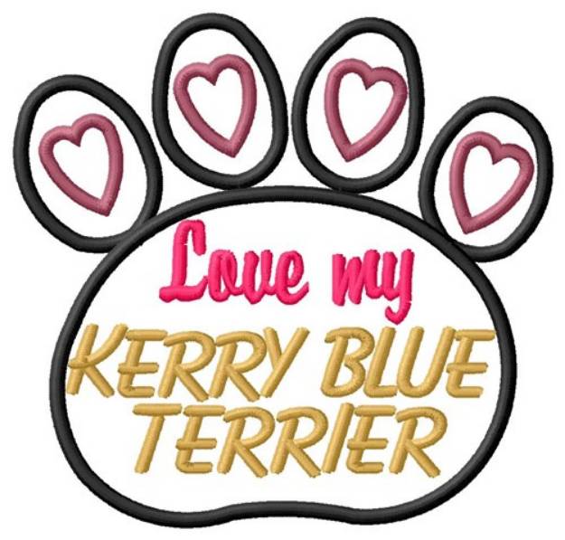 Picture of Kerry Blue Terrier Machine Embroidery Design