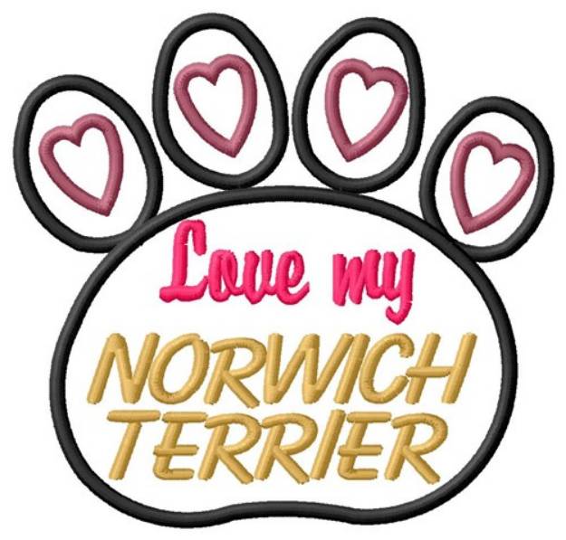 Picture of Norwich Terrier Machine Embroidery Design