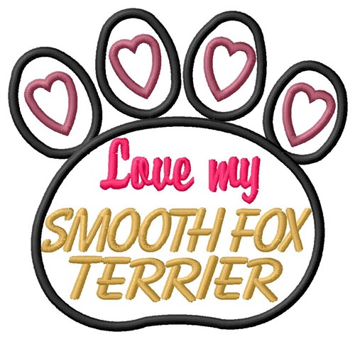 Smooth Fox Terrier Machine Embroidery Design