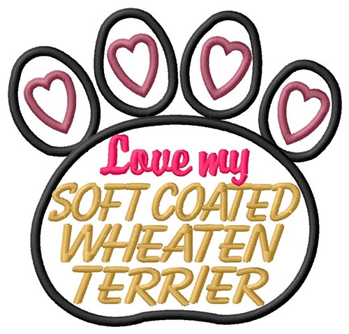 Soft Coated Wheaten Terrier Machine Embroidery Design