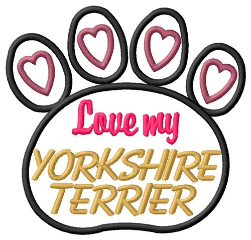 Yorkshire Terrier Machine Embroidery Design