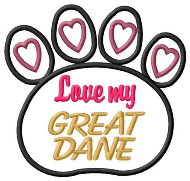 Picture of Great Dane Machine Embroidery Design