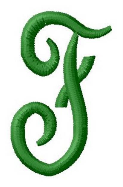 Picture of Laurel Monogram Alphabet F Machine Embroidery Design