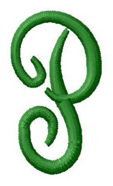 Picture of Laurel Monogram Alphabet P Machine Embroidery Design