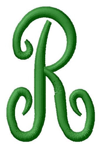 Laurel Wreath Monogram R Machine Embroidery Design