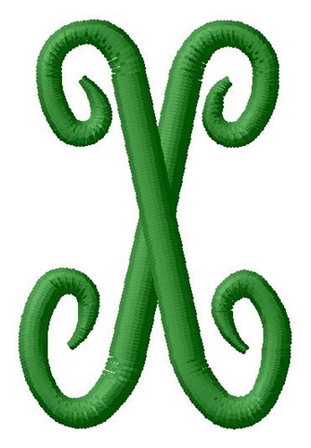 Laurel Wreath Monogram X Machine Embroidery Design
