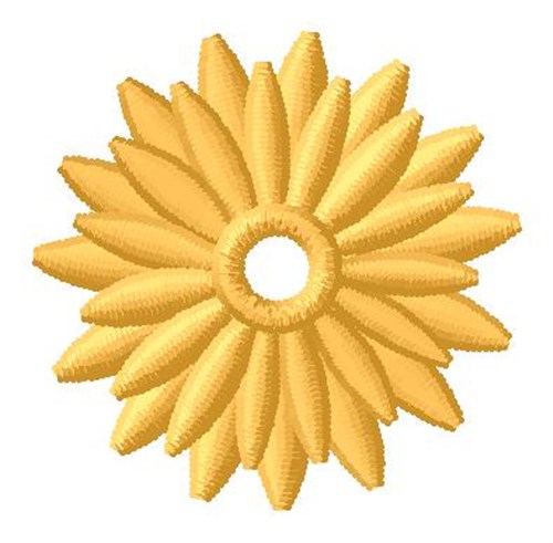 Yellow Flower Machine Embroidery Design
