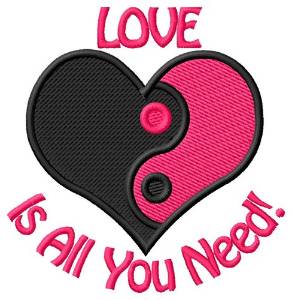 Picture of Love is All You Need Machine Embroidery Design