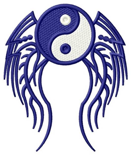 Picture of Yin Yang with Wings Machine Embroidery Design