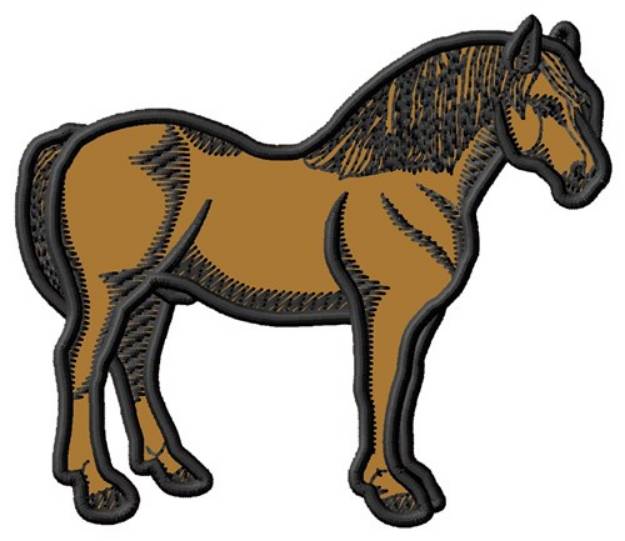 Picture of Welsh Pony Applique Machine Embroidery Design