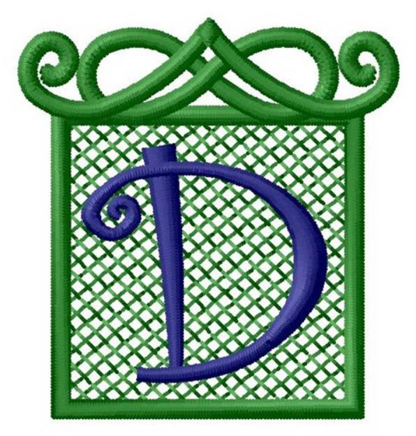 Picture of Embossed Square D Machine Embroidery Design