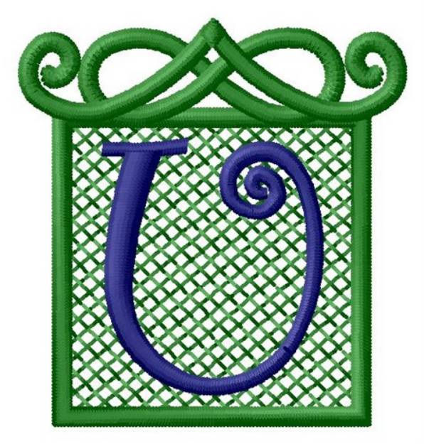 Picture of Embossed Square U Machine Embroidery Design