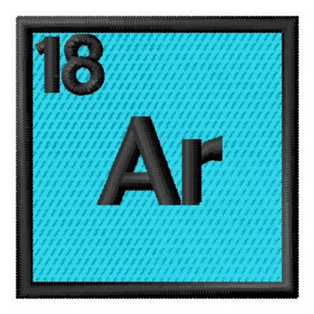 Picture of Atomic Number 18 Machine Embroidery Design