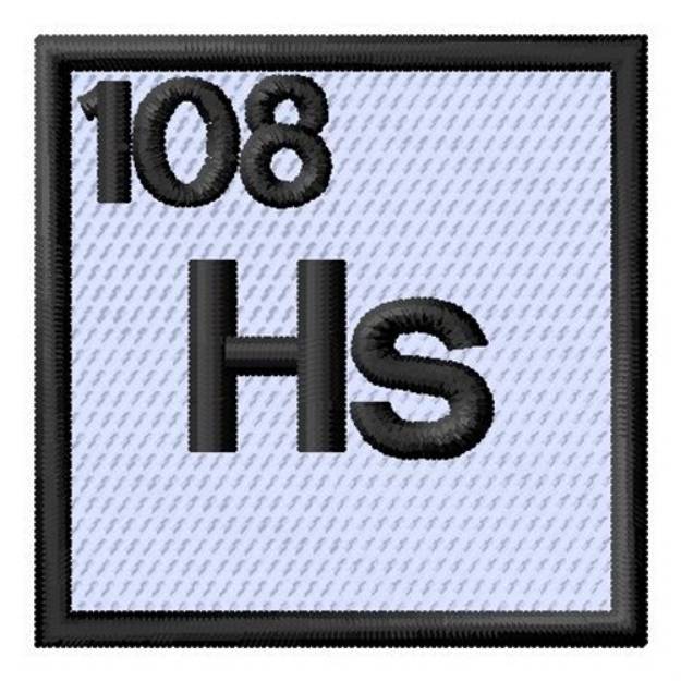 Picture of Atomic Number 108 Machine Embroidery Design