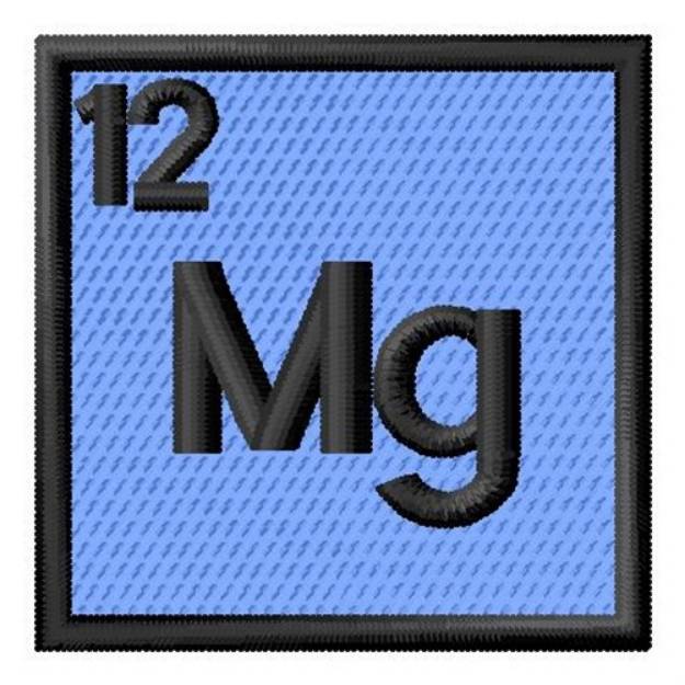 Picture of Atomic Number 12 Machine Embroidery Design