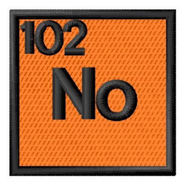 Picture of Atomic Number 102 Machine Embroidery Design