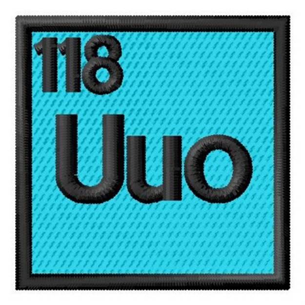 Picture of Atomic Number 118 Machine Embroidery Design