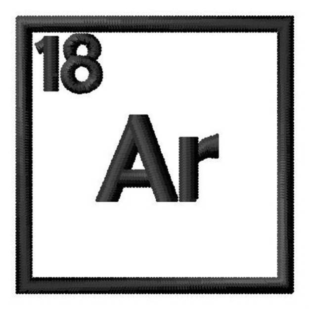 Picture of Atomic Number 18 Machine Embroidery Design