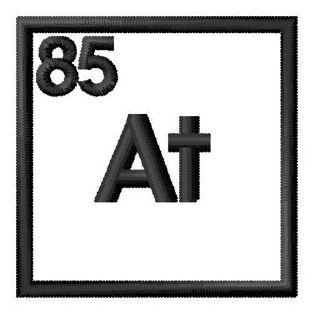 Picture of Atomic Number 85 Machine Embroidery Design