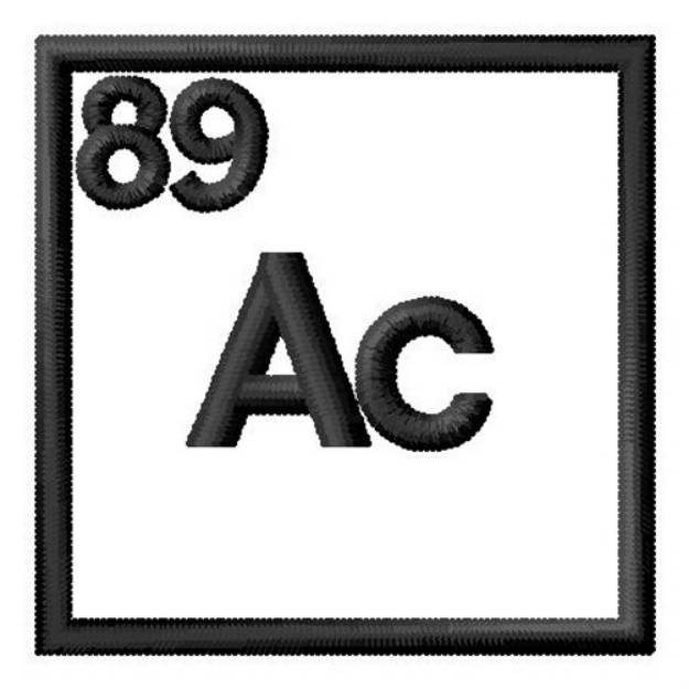 Picture of Atomic Number 89 Machine Embroidery Design