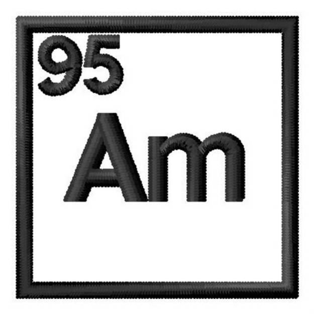 Picture of Atomic Number 95 Machine Embroidery Design