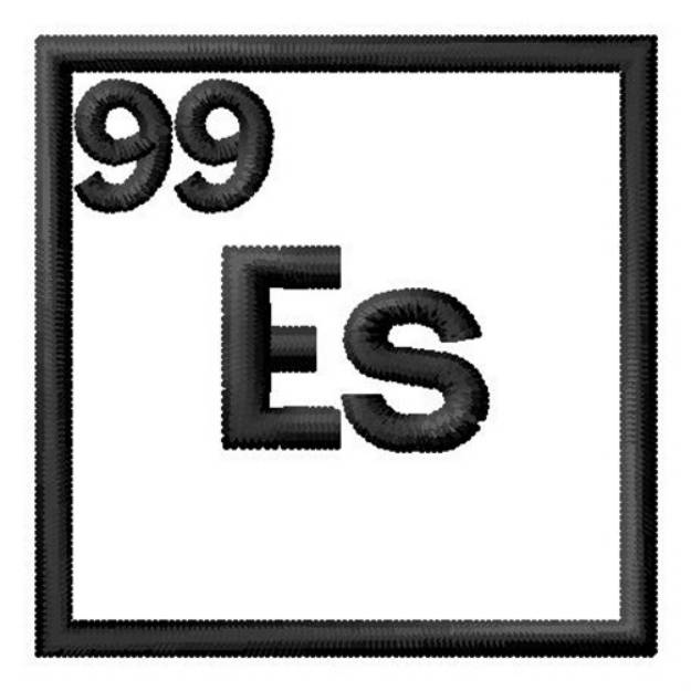 Picture of Atomic Number 99 Machine Embroidery Design