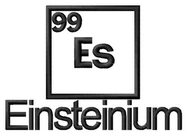 Picture of Einsteinium Machine Embroidery Design