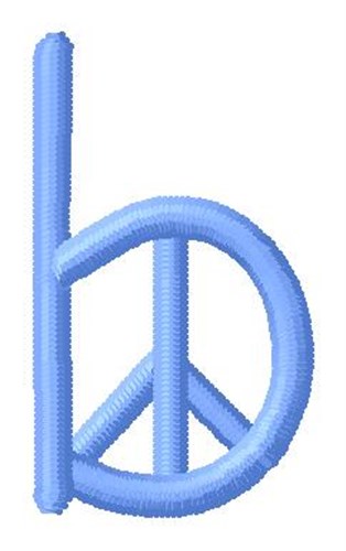 Blue Peace b Machine Embroidery Design