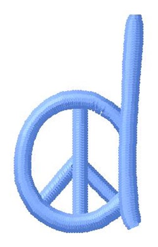 Blue Peace d Machine Embroidery Design