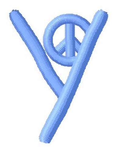 Blue Peace Y Machine Embroidery Design