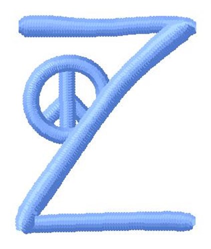 Blue Peace Z Machine Embroidery Design