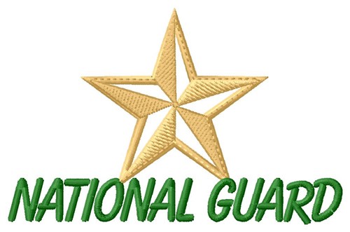 National Guard Machine Embroidery Design