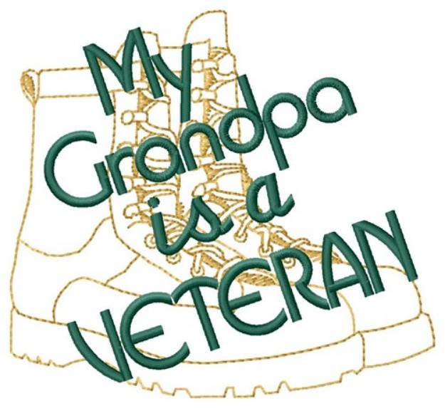 Picture of Grandpa Is A Veteran Machine Embroidery Design