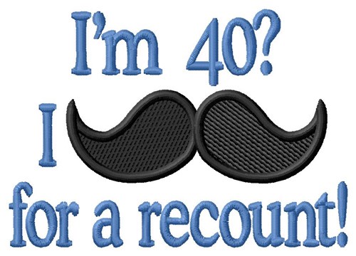 Moustache For 40 Machine Embroidery Design